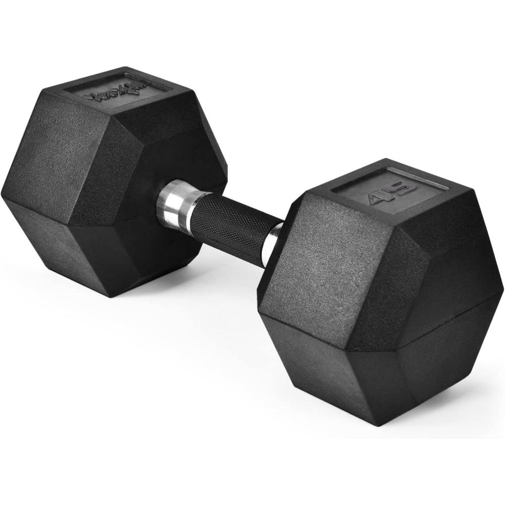 image:imageYes4All Rubber Grip Encased Hex Dumbbell Hand Weights With AntiSlip 550 LBS SingleI 45 Pounds