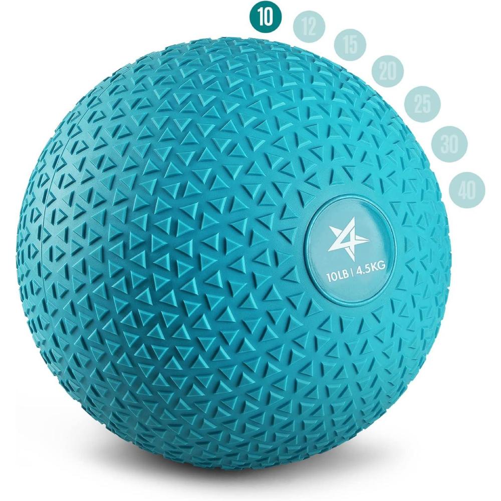 image:imageYes4All Slam Balls 1040lb Weighted Ball Weight Durable PVC Sand Filled Workout Dynamic Slam Ball for Core StrengthenTeal