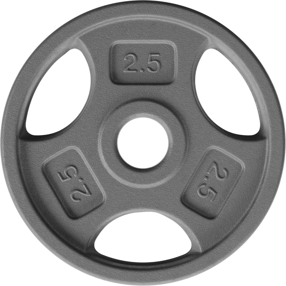 image:imageYes4All Standard 1Inch Grip Weight Plates Cast Iron with Multiple Sizes from 25 lb to 35 lb for Strength Training Weightlifting amp Muscle ToningJ 25LB