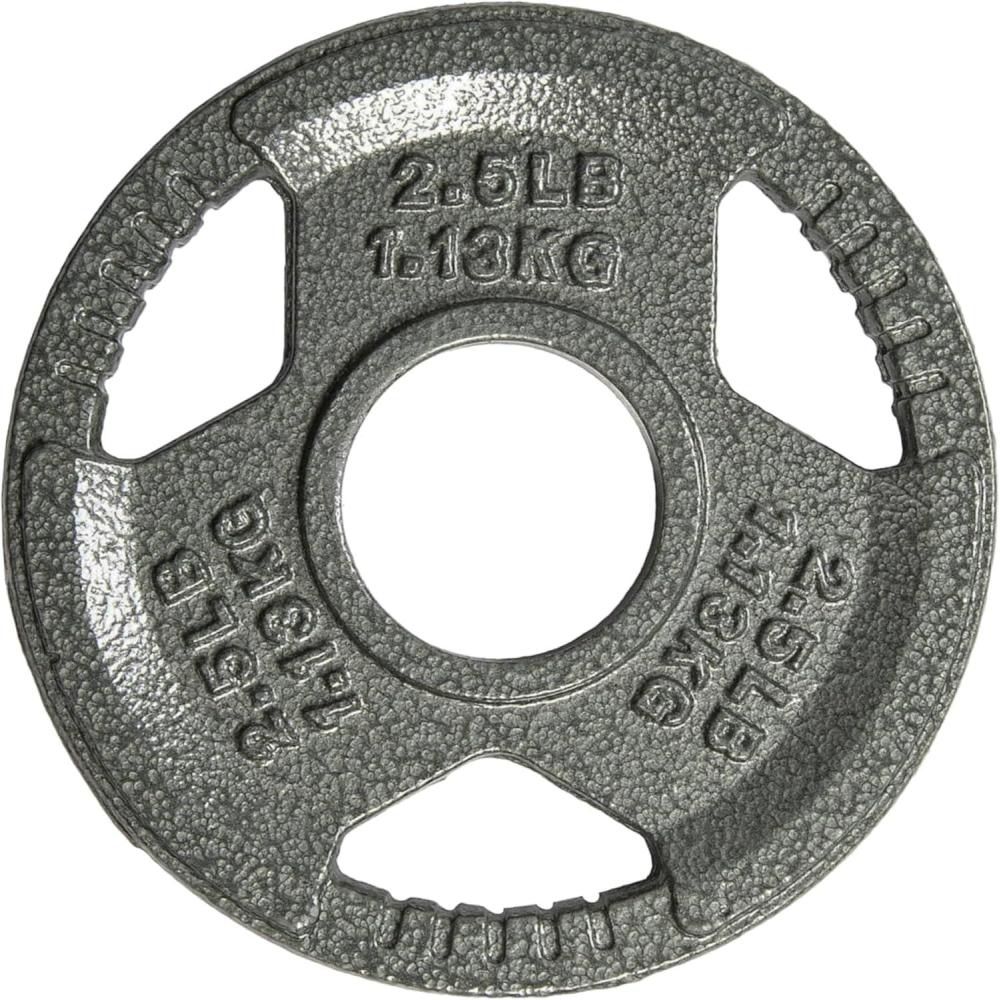 image:imageYes4All TriGrip Handles Cast Iron Olympic Weight Plates 2Inch Weight Plates for Weight Lifting with Smooth and Durable Finish Suitable for Strength Training Exercises Single Pair and SetA 25LB Single  Gray