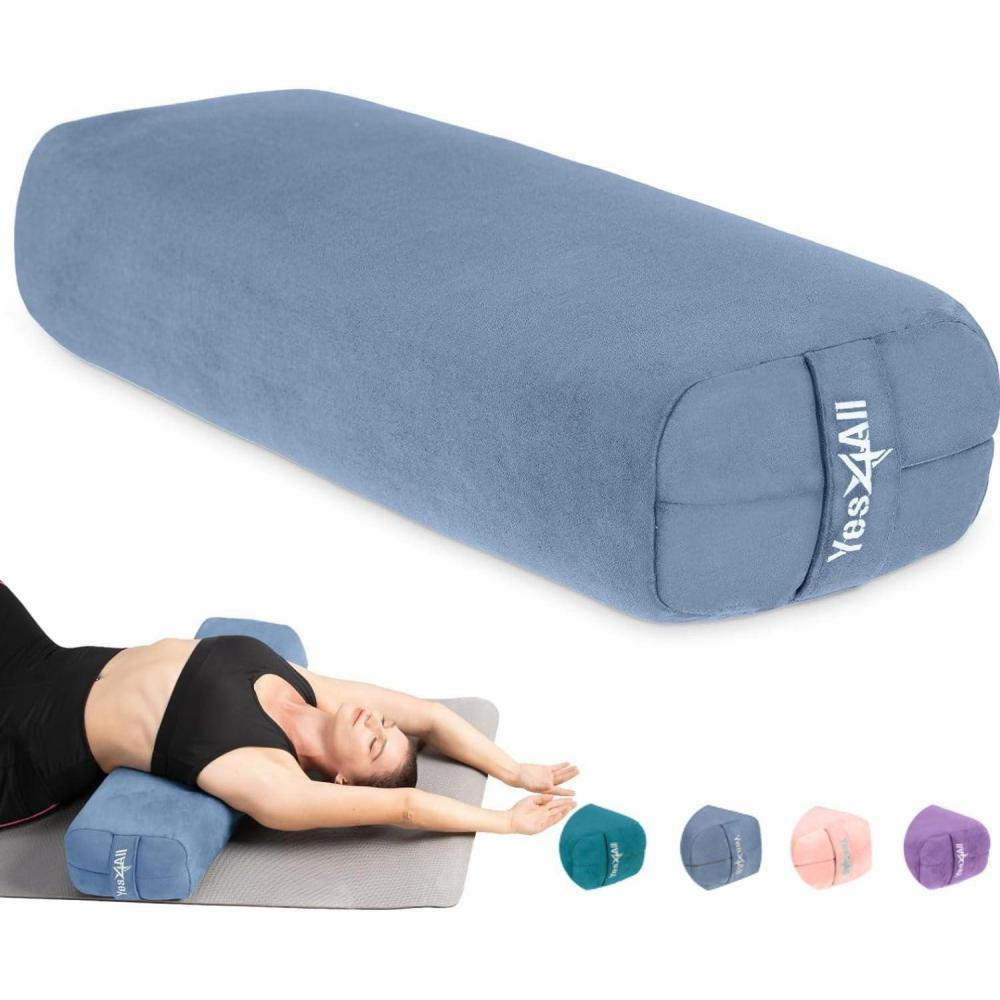 image:imageYes4All TripleLayer Sponge Yoga Bolster for Restorative Yoga amp Meditation  Supportive Pillow for Balance amp Pose Adjustments