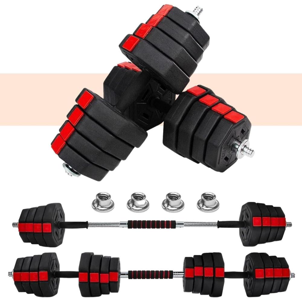 image:imageYes4All Upgraded 44lbs66lbs Pair Adjustable Weights Dumbbells Set Free Weights Dumbbells Set with Connector Cement Mixture66lbs  Connector