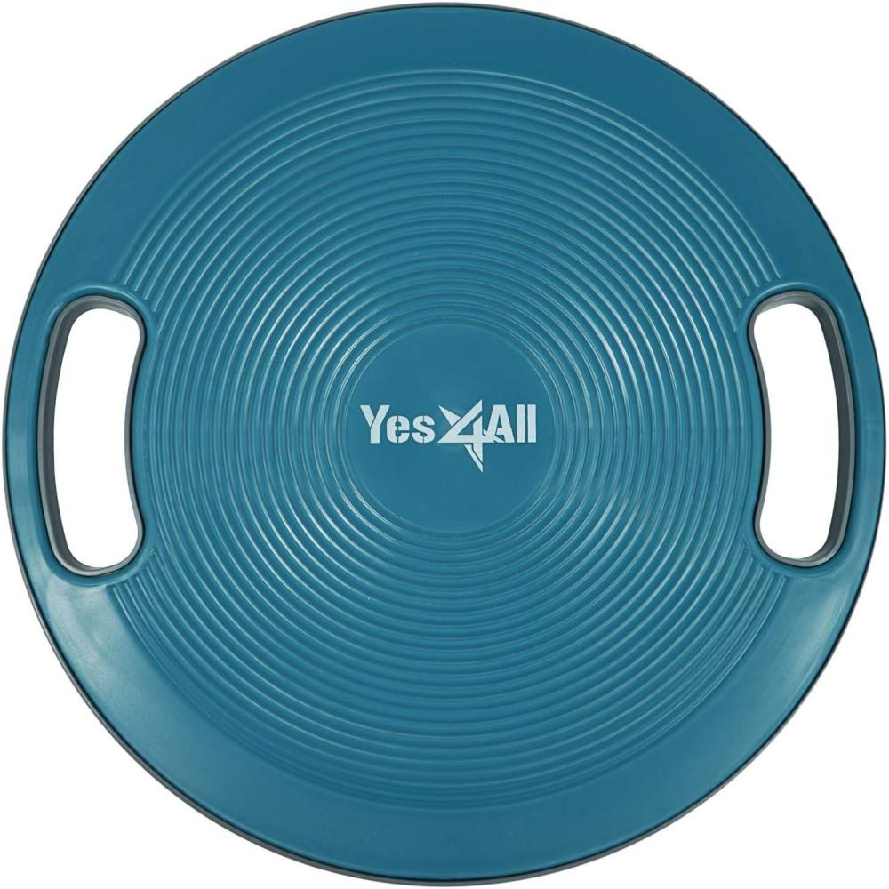 image:imageYes4All Upgraded Wobble Balance Board 1634 TPE Nonslip Stability Board for Home Gym Standing Desk amp Physical TherapyL Midnight Green