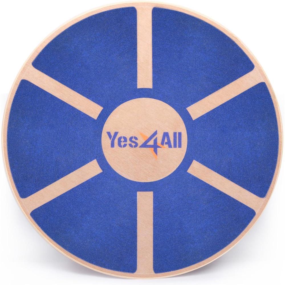 image:imageYes4All Versatile Wooden Wobble Balance Board Balance Trainer for Mobility Training Standing Desk Core Training Exercise Balance Stability TrainerC Wooden Balance Board Blue