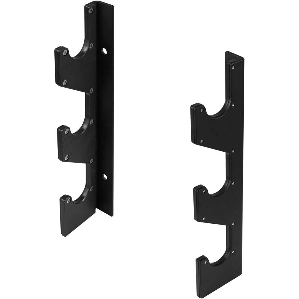 image:imageYes4All Vertical Wall Mounted Olympic Barbell Holder Barbell Storage Rack Hanging Barbell Rack for Home Fitness EquipmentBlack Horizontal Wall Mounted  1 Pair