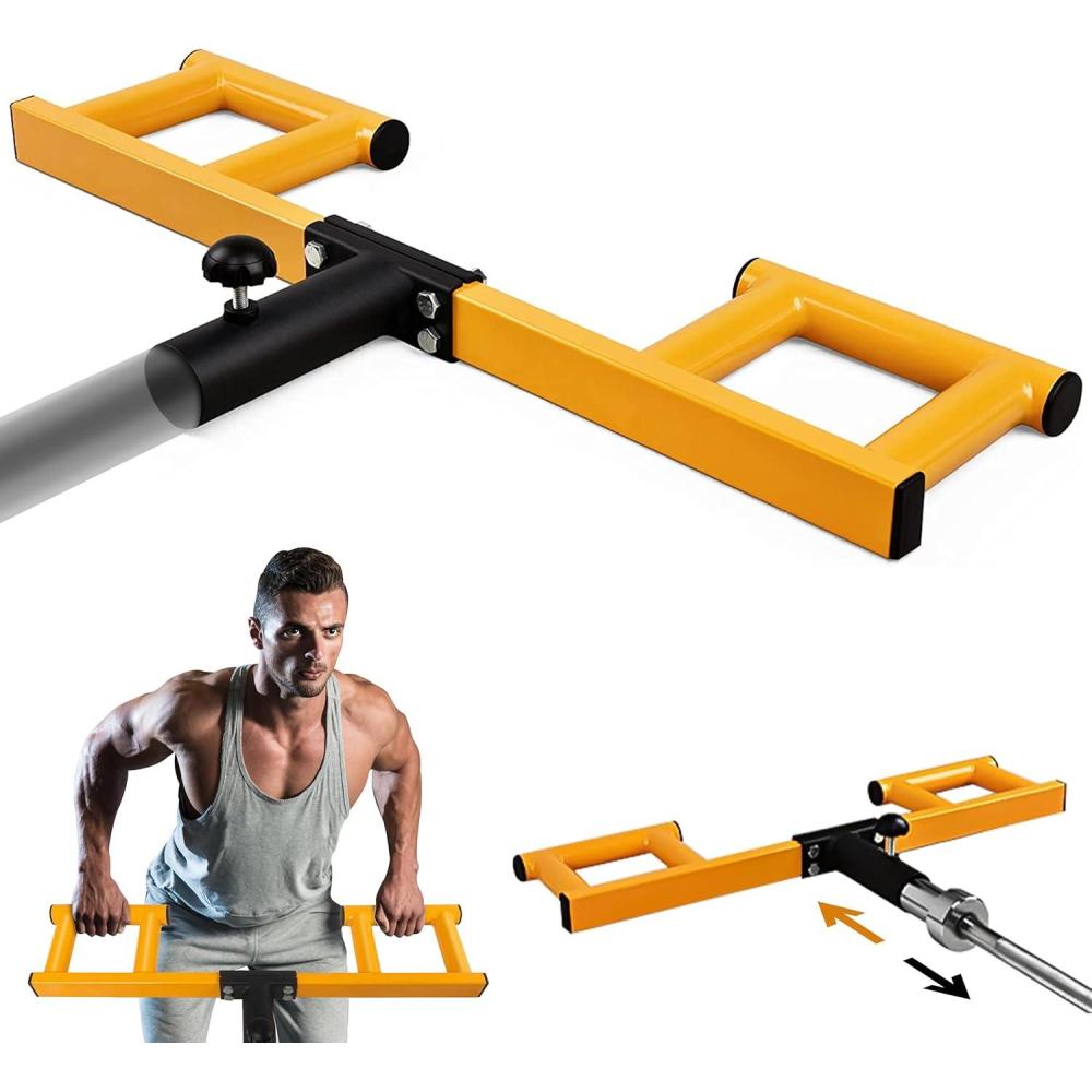 image:imageYes4All Viking Press Landmine Handle Attachment for 2Inch Olympic Barbell  3 Hand Grip Positions  Support Home Gym for Deadlift Squat Workout Increased VersatilityA Orange  Viking Press