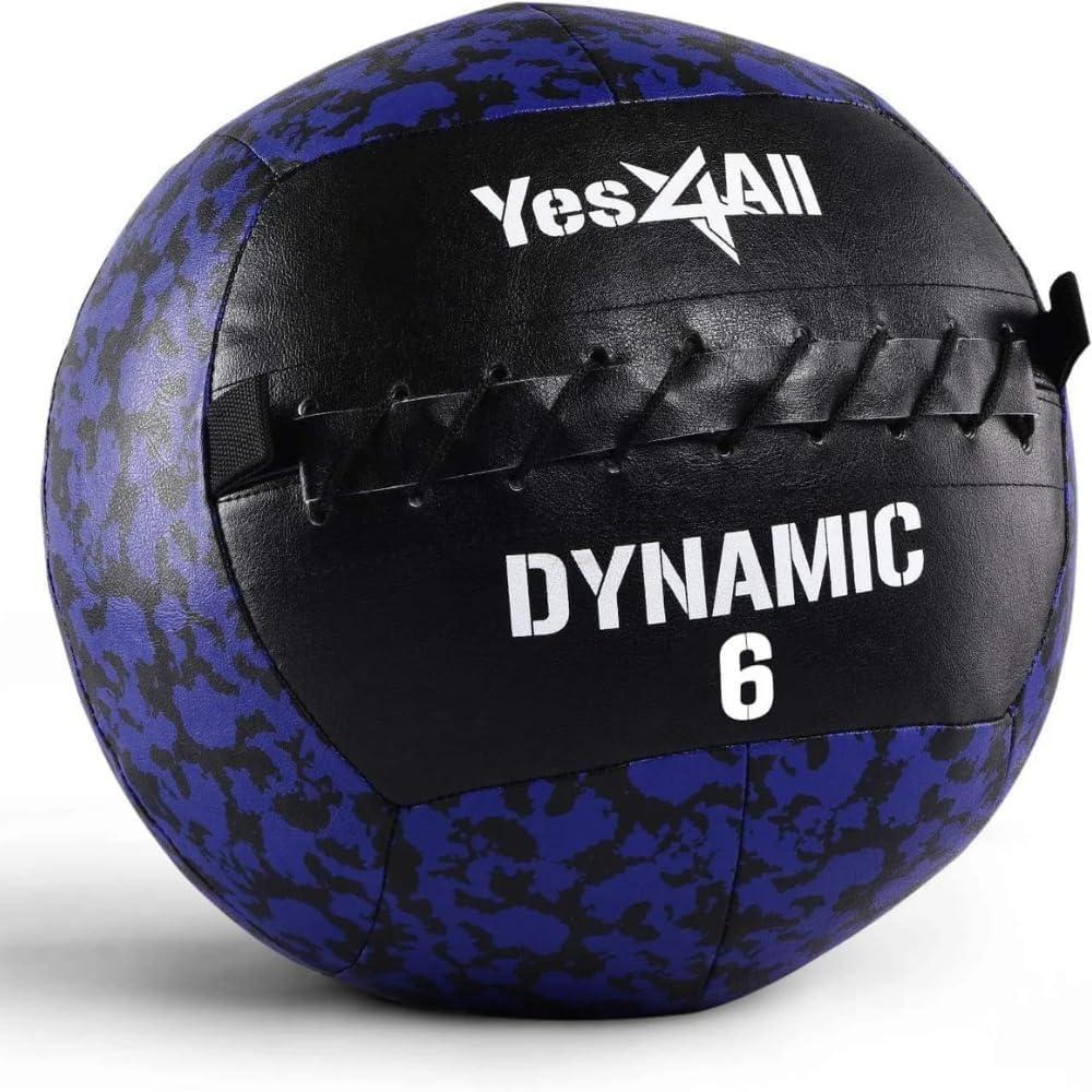 image:imageYes4All Wall Ball Soft Leather Weighted Iron Sand Ball for Dynamic Multifunctional Exercise 6 LB  30 LBB Soft Surface  Dynamic