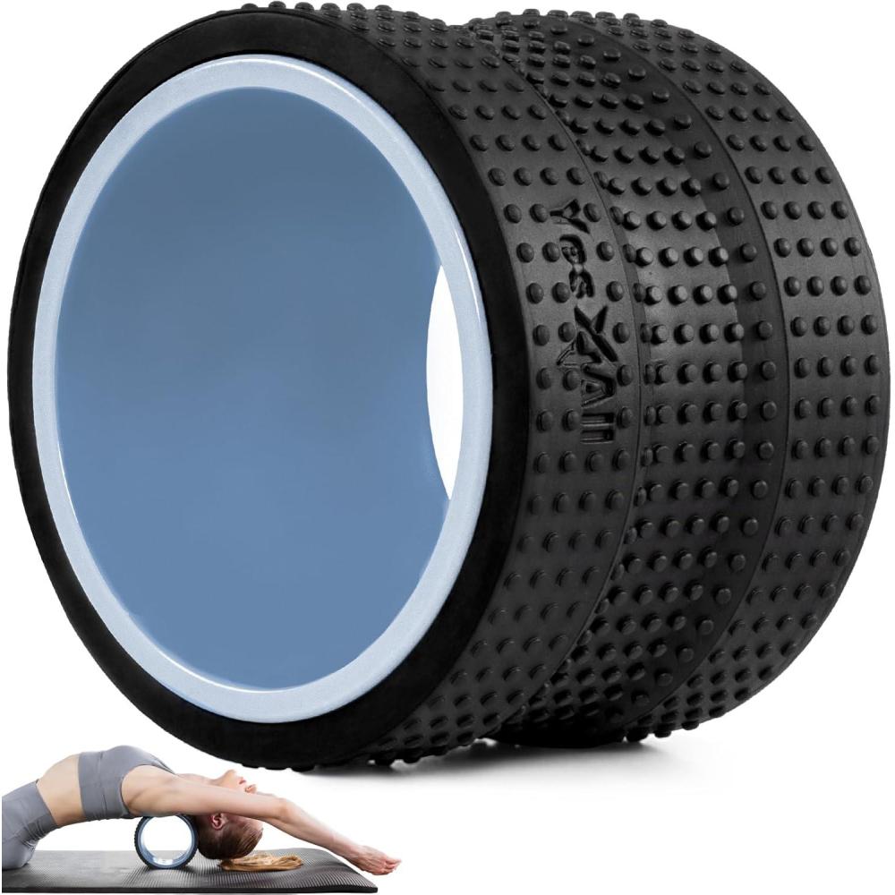image:imageYes4All Yoga Wheel Roller 500 lb Capacity Back Cracker Roller for Comfort HIPS amp Neck Available in 61012 Sizes6 Inches  Blue