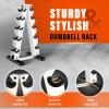 YES4ALL Dumbbell Rack Stand Only, 5 Tier A Frame Weight Rack for Dumbbells(White)