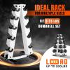YES4ALL Dumbbell Rack Stand Only, 5 Tier A Frame Weight Rack for Dumbbells(White)