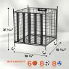 YES4ALL Rolling Ball Cart Volleyball Basketball Holder, Toy Balls Bin for Garage Cage, Storage Racks with Lockable Wheels, Sports Equipment Organizer, Ball Rack for Outdoor Indoor Use