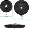Yes4All 1.15 Inch Cast Iron Weight Plate – Ideal for Dumbbell Handle, Strength Training & Weightlifting (Set) – 1.25 + 2.5 + 5 +10lbs – Pair (Set of 8)