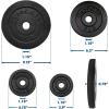 Yes4All 1.15 Inch Cast Iron Weight Plate – Ideal for Dumbbell Handle, Strength Training & Weightlifting (Set)(2×1.25lb + 2×2.5lb + 2x5lb +10lb (Set of 8))