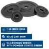 Yes4All 1.15 Inch Cast Iron Weight Plate – Ideal for Dumbbell Handle, Strength Training & Weightlifting (Set)(2×1.25lb + 2×2.5lb + 2x5lb +10lb (Set of 8))