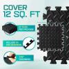Yes4All 12,16,36 SQ.FT Puzzle Exercise Mat for Home Gym, EVA Interlocking Foam Floor Tiles with Border for Workout Equipment(A’. Interlocking Exercise Mat – Black – 12pcs)