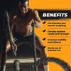 Yes4All 1.5/2 Inch Battle Ropes with Extra Protective Sleeve, Workout Ropes for Cross-Training Home Gym & Fitness Exercises, Strength Training – 30,40,50 Feet Lengths Available(1.5 in – 50 ft)