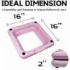 Yes4All 16″x16″ Extra Adjustable Risers for Aerobic Exercise Workout Step Platform (Pair) – Not Included Aerobic Step Platform(B. Pastel Pink – One Pair)