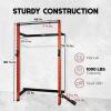 Yes4All 2″ x 2″ Tube with 1″ Hole Space Saving Folding Wall Mounted Squat Rack for Home Gym, 1000lbs Capacity Steel Power Cage with Adjustable Pull-Up Bar, 360 Degree Landmine & Strong Steel J-Hooks