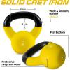 Yes4All 2-32kg Neoprene Coated/Powder Coated Kettlebells Cast Iron, Kettlebell Weight Sets for Home Gym Fitness & Weight Training(4 kg – Yellow)