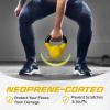 Yes4All 2-32kg Neoprene Coated/Powder Coated Kettlebells Cast Iron, Kettlebell Weight Sets for Home Gym Fitness & Weight Training(4 kg – Yellow)