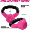 Yes4All 2-32kg Neoprene Coated/Powder Coated Kettlebells Cast Iron, Kettlebell Weight Sets for Home Gym Fitness & Weight Training(A. 2 kg)