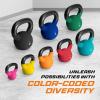 Yes4All 2-32kg Neoprene Coated/Powder Coated Kettlebells Cast Iron, Kettlebell Weight Sets for Home Gym Fitness & Weight Training(C. 6 kg)