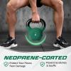 Yes4All 2-32kg Neoprene Coated/Powder Coated Kettlebells Cast Iron, Kettlebell Weight Sets for Home Gym Fitness & Weight Training(F. 12 kg)