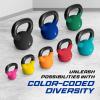 Yes4All 2-32kg Neoprene Coated/Powder Coated Kettlebells Cast Iron, Kettlebell Weight Sets for Home Gym Fitness & Weight Training(G. 16 kg)