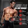Yes4All 25/55LB Adjustable Dumbbells Pair/Single, 5-in-1 Dumbbells Adjustable Weights with Anti-Slip Handle & Sturdy Prolocks(55LBS – Pair – Red Grip)