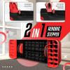 Yes4All 2-in-1 Adjustable Aerobic Step Platform Fitness Exercise Stepper with Rocker Balance Board Legs for Home Workout, Step Exercise & Balance Training(C. Red)