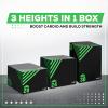 Yes4All 3 in 1 Foam Plyometric Jump Box for Training & Conditioning – Plyo Jump Box for Fitness Workout Exercise(A. 30″ x 24″ x 20″ – 16 lbs)