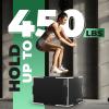 Yes4All 3 in 1 Non-Slip Wooden Plyo Box, Step Up Box for Workout, Plyometric Jump Box for Skipping, Jumping, Lunges, Squats, Dips(A. Black)