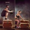 Yes4All 3 in 1 Wooden Plyo Box, Plyometric Box Platform for Jump Training, Jump Boxes for Home Gym Exercise and Outdoor Workout(B. Red)