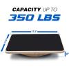 Yes4All 350LBS Professional Wooden Balance Board for Leg Workout, Anti-Slip Rocker Board, Wobble Board for Standing Desk(A. Black)