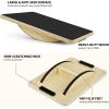 Yes4All 350LBS Professional Wooden Balance Board for Leg Workout, Anti-Slip Rocker Board, Wobble Board for Standing Desk(Black)