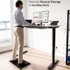 Yes4All 350LBS Professional Wooden Balance Board for Leg Workout, Anti-Slip Rocker Board, Wobble Board for Standing Desk(Black)