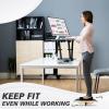 Yes4All 350LBS Professional Wooden Balance Board for Leg Workout, Anti-Slip Rocker Board, Wobble Board for Standing Desk(D. 360 Degree Rotation – beige)