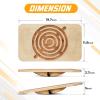 Yes4All 350LBS Professional Wooden Balance Board for Leg Workout, Anti-Slip Rocker Board, Wobble Board for Standing Desk(D. Maze Game)