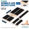 Yes4All 350LBS Professional Wooden Balance Board for Leg Workout, Anti-Slip Rocker Board, Wobble Board for Standing Desk(Natural Wood)