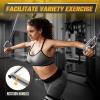 Yes4All 360 Rotation Metal Resistance Bands, Pull Up Handle with Extra-Gripped Knurled Surface, Heavy Duty Industrial Grade Steel Stretch Attachment Handles for Elastic Band Workouts Home Gym(Chrome)