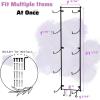 Yes4All 3-Tier and 5-Tier Steel Yoga Mat Rack Organizer Wall Mount with 3 Hooks, Foam Roller Holder Wall Mount Rack For Yoga Mat Storage, Hanging Yoga Strap and Resistance Bands