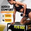 Yes4All 3-in-1 Soft-Padded Plyo Box With Wooden Core, Non-Slip Multi-Use Cushioned Plyometric Jump Box with Vinyl Cover for Jumping, Conditioning, Strength Training(A. Sport Black Version)