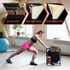 Yes4All 3-in-1 Soft-Padded Plyo Box With Wooden Core, Non-Slip Multi-Use Cushioned Plyometric Jump Box with Vinyl Cover for Jumping, Conditioning, Strength Training(A. Black Version)
