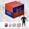 Yes4All 3-in-1 Soft-Padded Plyo Box With Wooden Core, Non-Slip Multi-Use Cushioned Plyometric Jump Box with Vinyl Cover for Jumping, Conditioning, Strength Training(B. Basketball Version- Black)