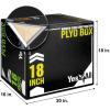 Yes4All 3-in-1 Soft-Padded Plyo Box With Wooden Core, Non-Slip Multi-Use Cushioned Plyometric Jump Box with Vinyl Cover for Jumping, Conditioning, Strength Training(A. Sport Black Version)