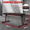 Yes4All 41/45 Inches Flat Weight Bench – 2.5″ Thick Cushion Foldable Bench Press with Non-Slip Foot Caps(Black)