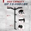 Yes4All 6 Pegs & 4 Barbell Storage Racks Load Up to 1190 LBS – Wall Mounted Weight Plate Tree & Barbell Holder(A. Wall Mounted (Black))