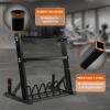 Yes4All 6 Pegs & 4 Barbell Storage Racks Load Up to 1190 LBS – Wall Mounted Weight Plate Tree & Barbell Holder(B. Multi-Functional (Black))