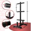 Yes4All 6-Pegs Olympic Weight Plate & 2 Barbells – Weight Plate Tree Holder & Vertical Barbell Storage Rack(A. Weight Plate Tree Holder)