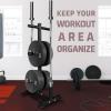 Yes4All 6-Pegs Olympic Weight Plate & 2 Barbells – Weight Plate Tree Holder & Vertical Barbell Storage Rack(A. Weight Plate Tree Holder)